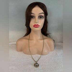 Stunning Vintage Park Lane Silver & Gold Tone Pendant Necklace